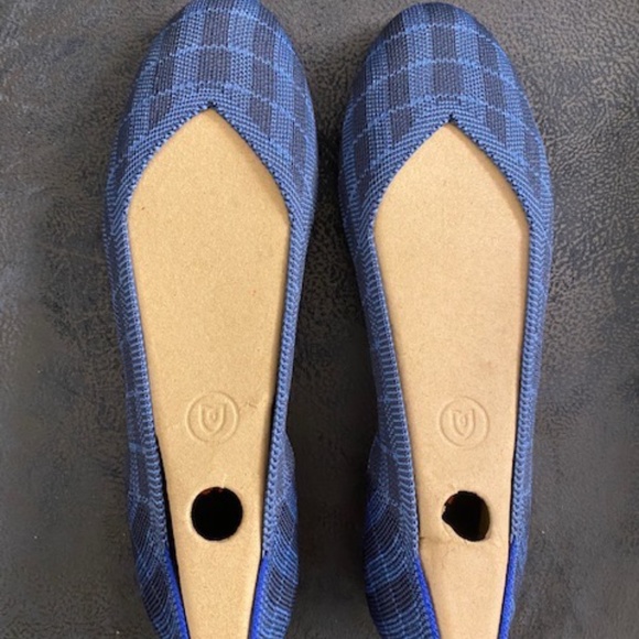 BNIB Rothy's Indigo Gingham Flats - Size 9 - Picture 2 of 5